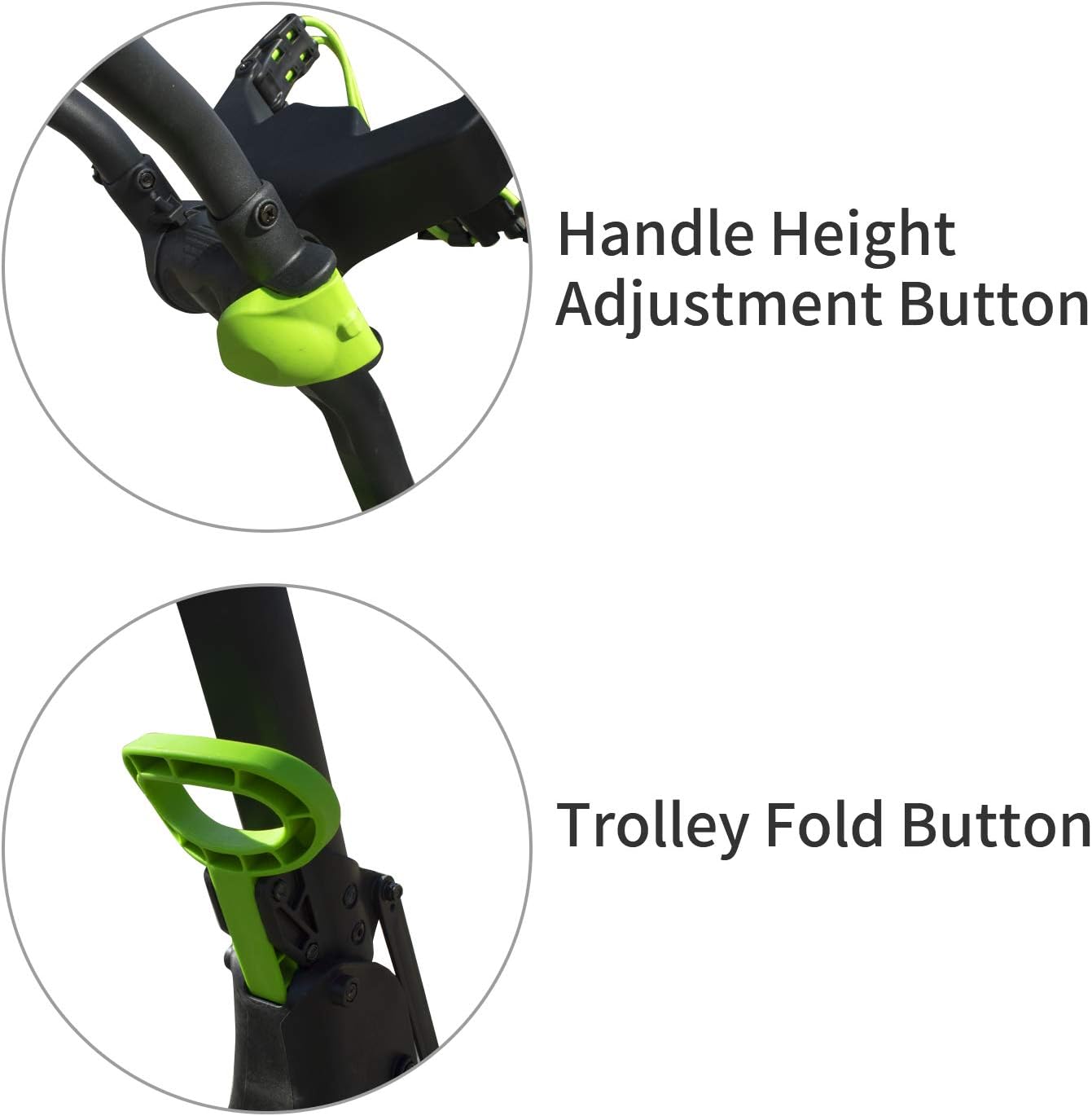 NC Compact Folding 3 Wheel Colf Push Cart Trolley with Foot Brake,Free Umbrella Holder, Scoreboard Bag (Green)