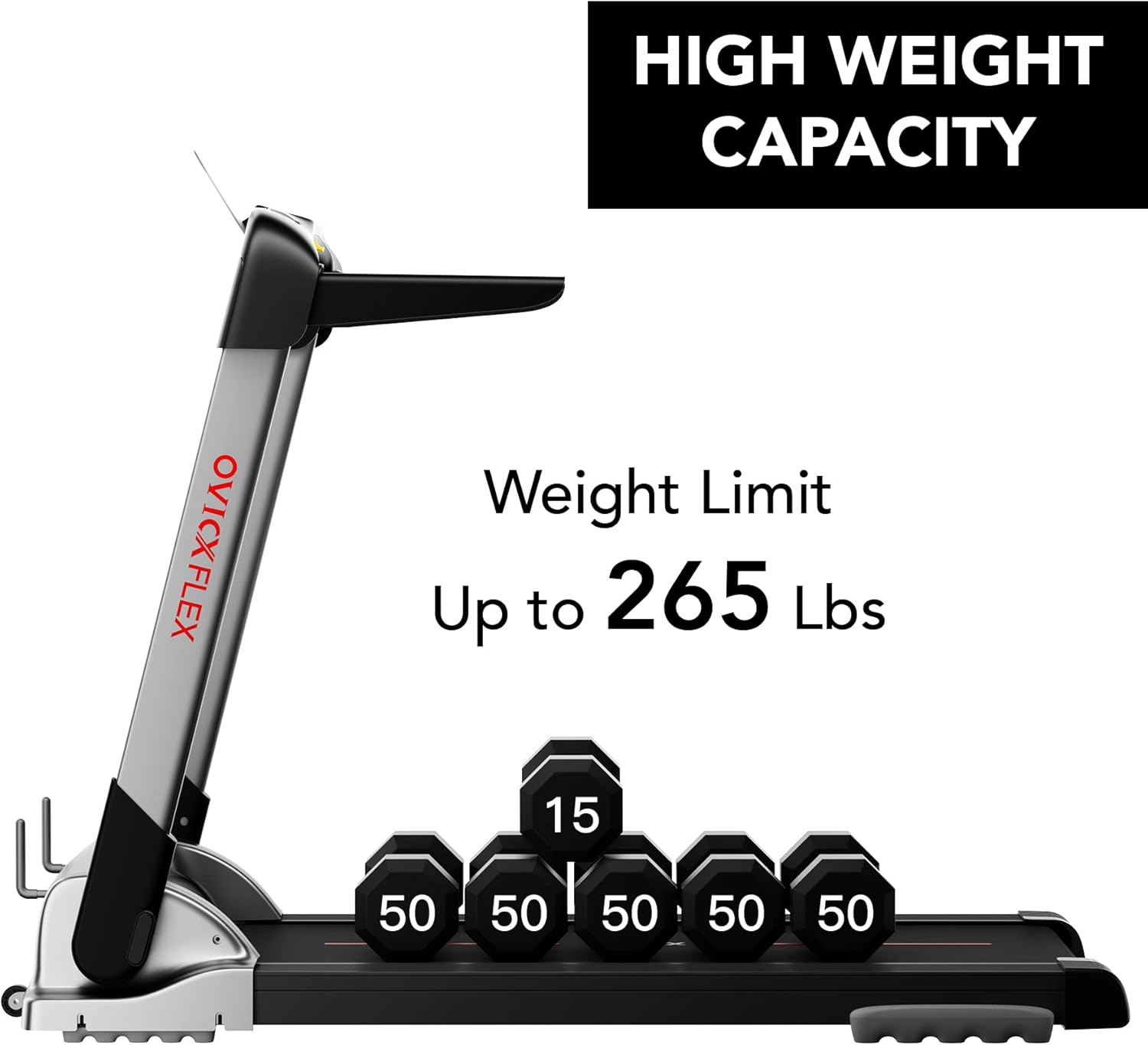 Ovicx Foldable Treadmills for Home - Portable Folding Compact Small Thin Electric Fold Up Lightweight Treadmill for Space Saver Apartment
