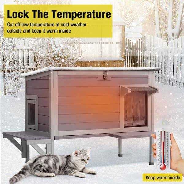 aivituvin Insulated Outdoor Cat House Warm Liner Inside AIR91-IN - Pet Supplies online store
