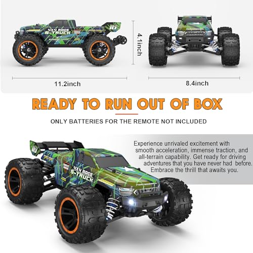HAIBOXING 16890SA 1/16 Scale 4WD Brushless RC Truck Max 40 MPH Fast RC Cars, All Terrains RC Cars with Independent ESC 4X4 Off-Road Semi-Truck for Boys and Adults, 3S Battery Applicable (not included)