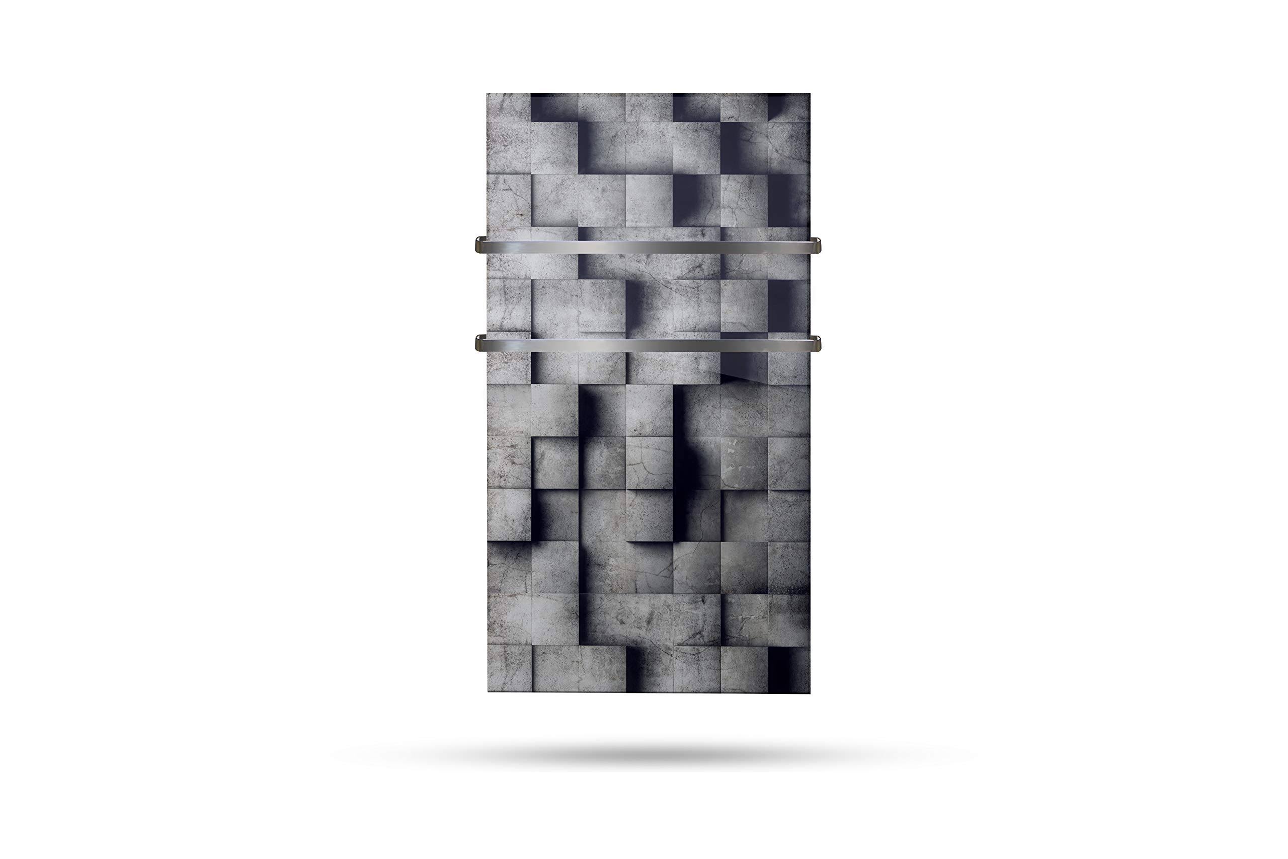 Heat Storm Wall-Mounted Glass Radiant Heater, 16x22 x 48x22-Gray Square