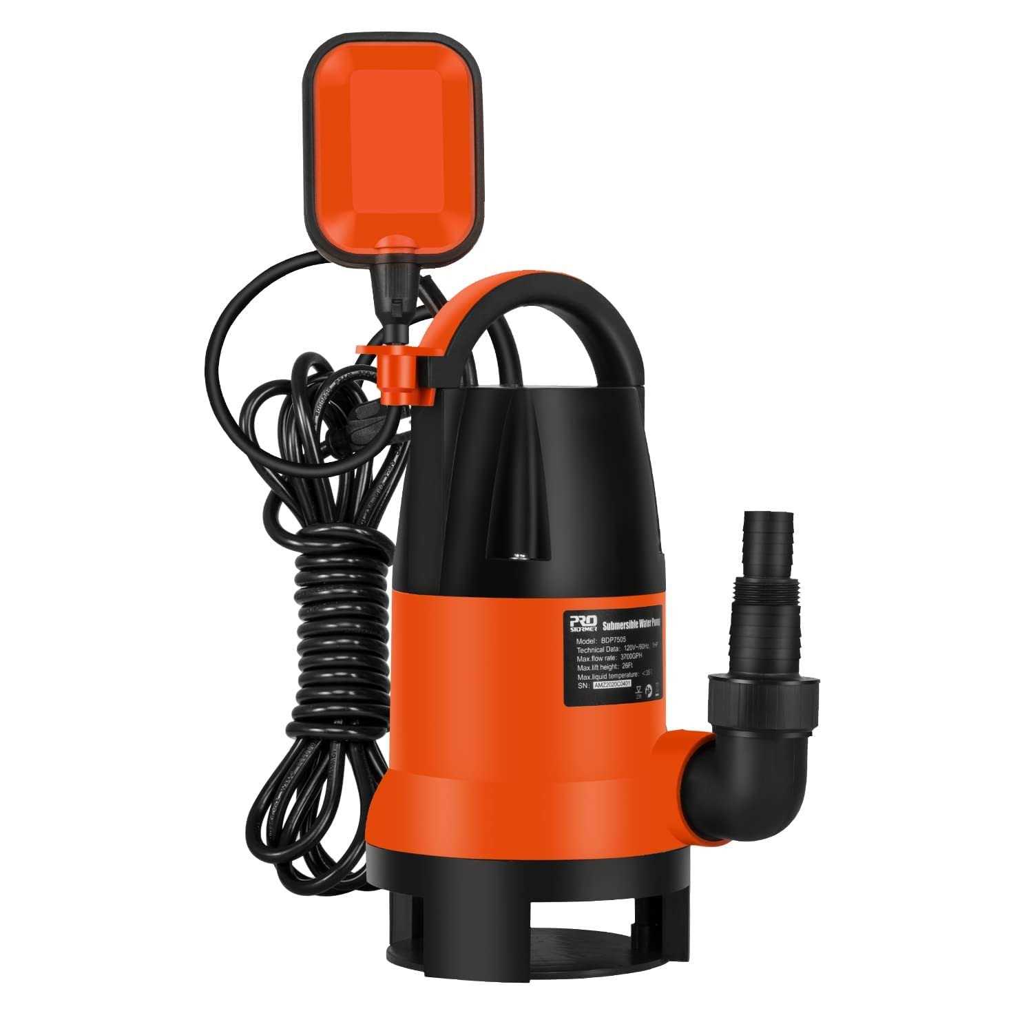 Sump Pump, Prostormer 1HP 3700GPH Submersible Clean/Dirty Water Pump with Automatic Float Switch for Pool, Pond,Garden, Flooded Cellar, Aquarium and - Shop Hardware Tools Online Store