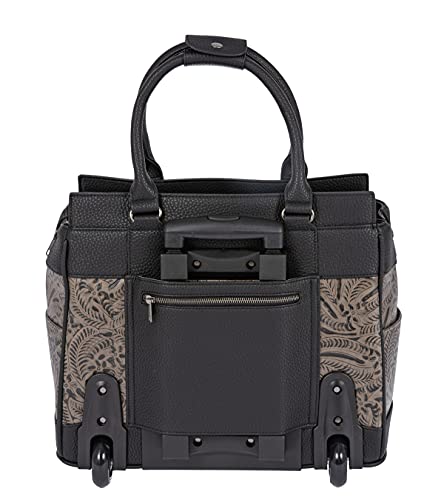 Rolling Laptop Bag Women, 17 inch Large Premium Rolling Briefcase with Wheels, Overnight Roller Carry on Computer Case for Travel Work Office Airplane Business Wife Mom Teacher