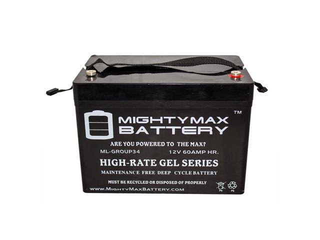 12V 60Ah Group 34 Replacement for Sealed Gel Mk Batteries