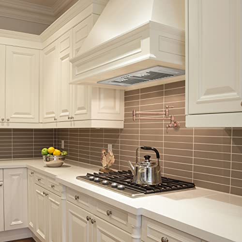 Range Hood Insert/Built-in30/ 36 inch,Ultra Quiet Powelful Vent Hood with LED Lights, 3 Speeds 600 CFM, Stainless Steel - Akicon