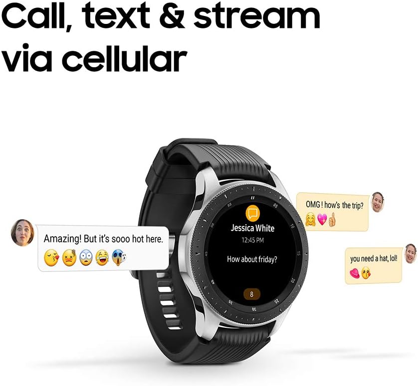 SAMSUNG Galaxy Watch (46mm, GPS, Bluetooth) – Silver/Black (US Version)