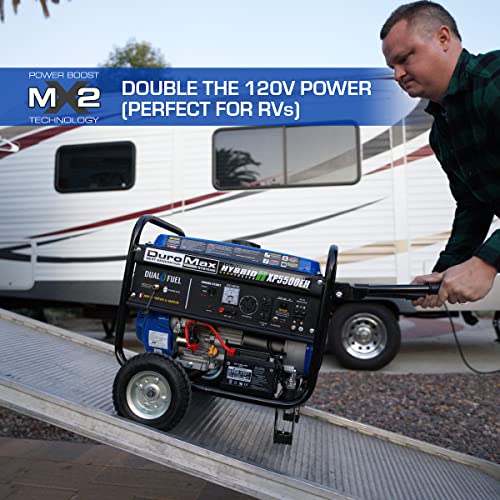 DuroMax XP12000EH 12,000-Watt Dual Fuel Portable Generator – Gas & Propane, Electric Start, Whole Home Backup Power, Transfer Switch Ready, RV & Emergency Ready