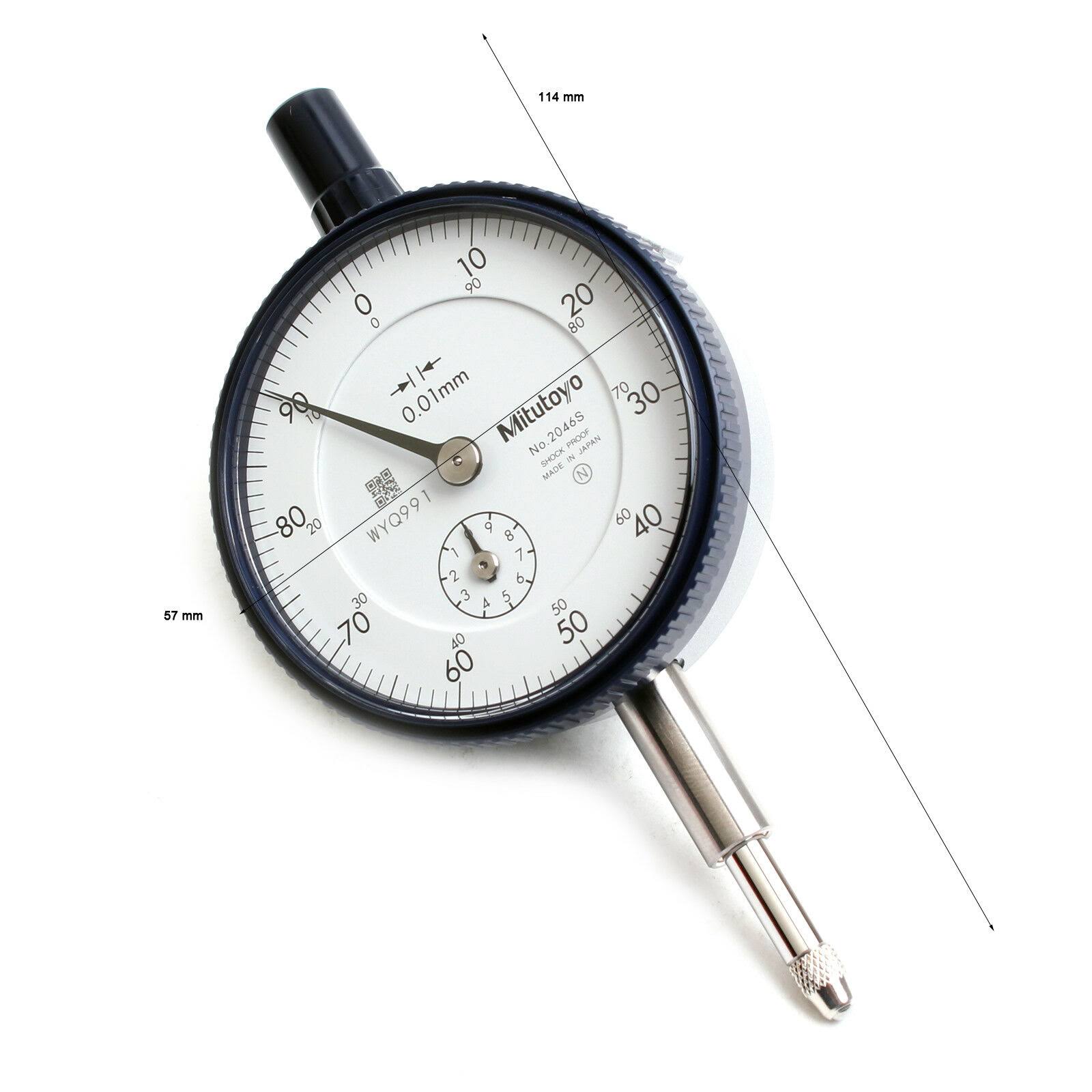Mitutoyo 2046S Dial Gauge Indicator Range 10mm×0.01mm Japan