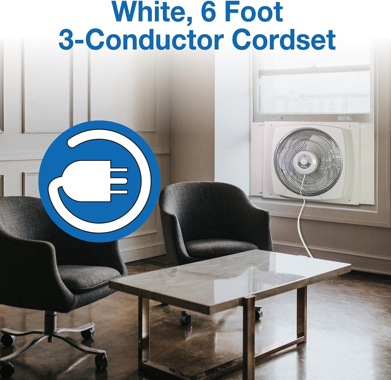 Air King 9155 Window Fan, 16-Inch,White