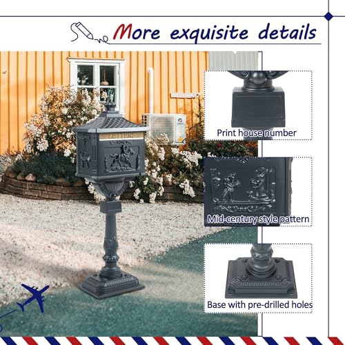 Architectural Mailboxes Oasis 360 Locking Parcel Mailbox | Cast Aluminum | Rust-Resistant | Retro Mid-Century Style (White)