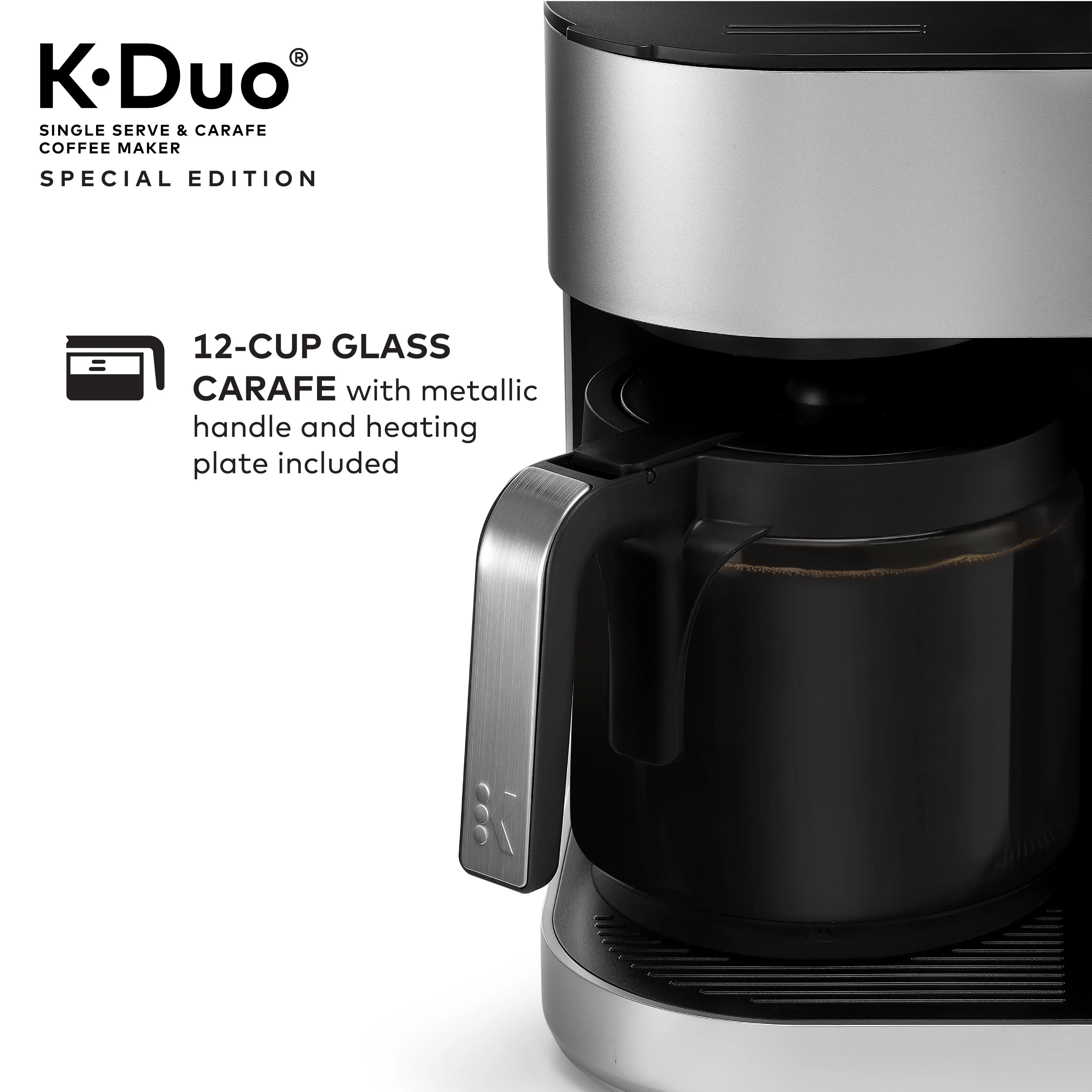 Keurig® K-Duo Special Edition Single Serve K-Cup Pod & Carafe Coffee Maker, Silver