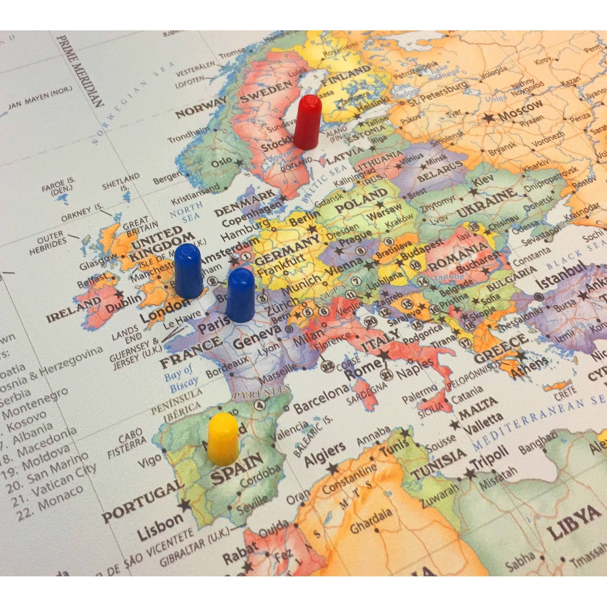 Home Magnetics Maps Blue - National Geographic World Classic Magnetic Travel Map