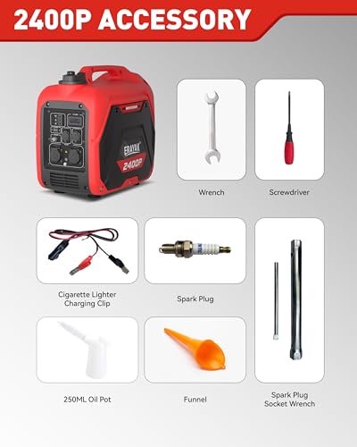 ERAYAK 4500W Dual-Fuel Portable Inverter Generator for Home Use, Camping Outdoor, 30A RV Ready, Auto Switch, Gas and Propane Powered, EPA, CO Sensor, Parallel Ready, Campact Design