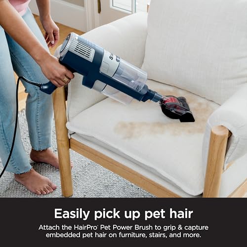 Shark HV322 Rocket Deluxe Pro Corded Stick Vacuum with LED Headlights, XL Dust Cup, Lightweight, Perfect for Pet Hair Pickup, Converts to a Hand Vacuum, with Pet Attachments, Bordeaux/Silver