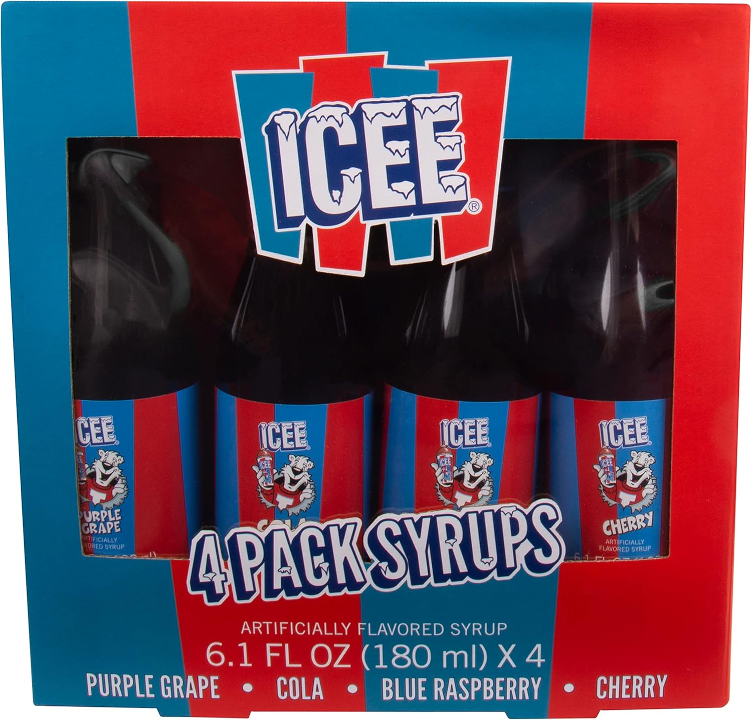 ICEE Slushie Snow Cone Machine Bundle. Genuine ICEE Home Countertop Slushie Ice Shaver & 4-Pack ICEE Syrups. Officially Licensed ICEE Merchandise.