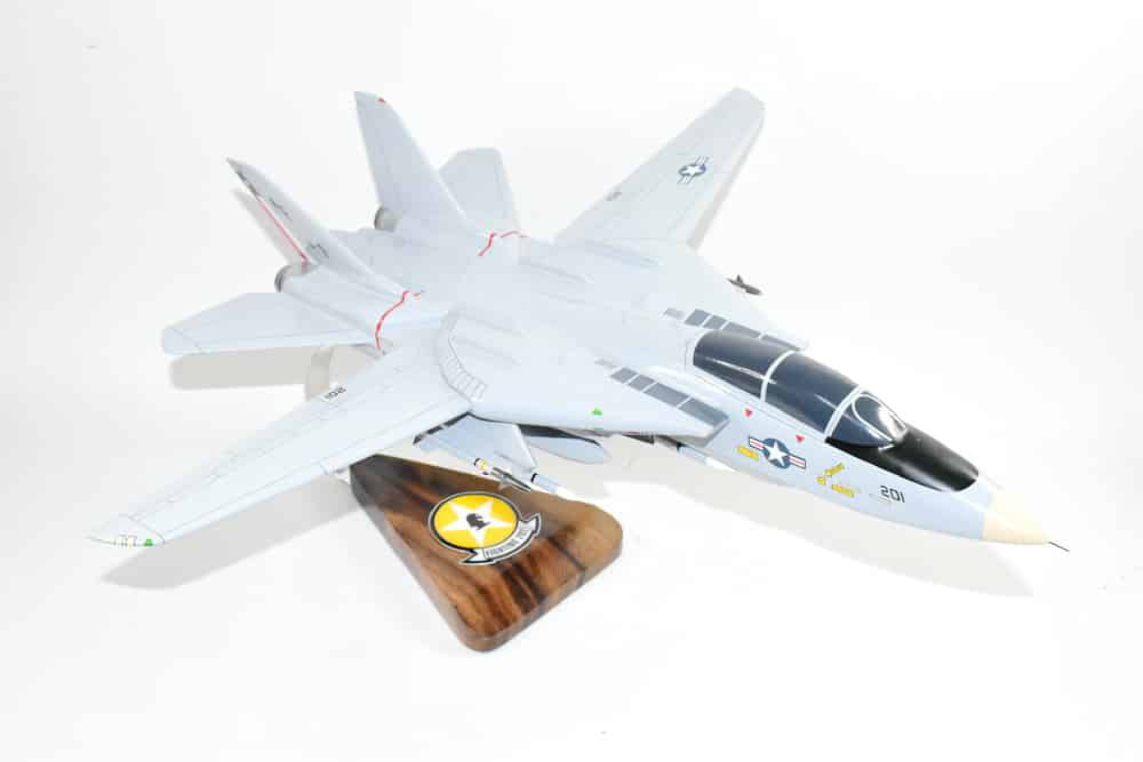 VF-202 Superheats F-14 Tomcat Model, 1/42 (18) Scale, Mahogany, Navy, Fighter