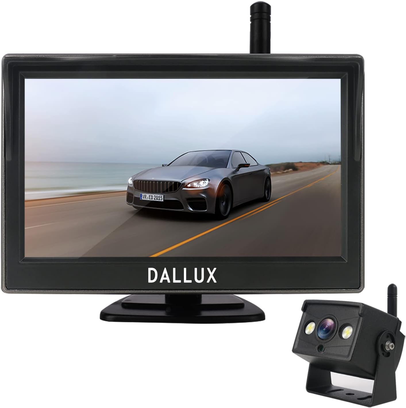 Car Wireless Backup Camera Kit,5 Inch Monitor and 1080P Front/Rear View Adjustable Camera for Car,Pickup,Truck,RV,SUV,Van,Camper Easy Installation Stable Signal Night Vision Waterproof Cam System