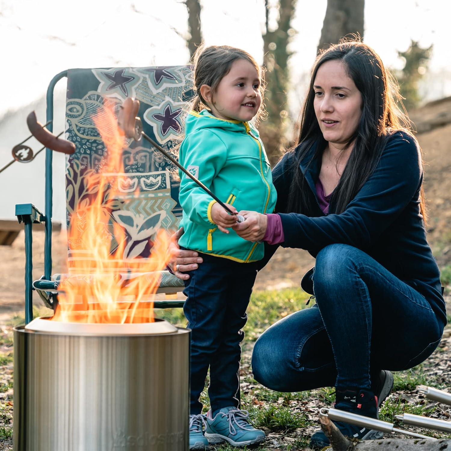 Solo Stove Ranger Stainless Steel Smokeless Fire Pit Camping Accessories Portable Fire Pit | 15x12.5 Inch Fire Pit for Outdoor Fireplace