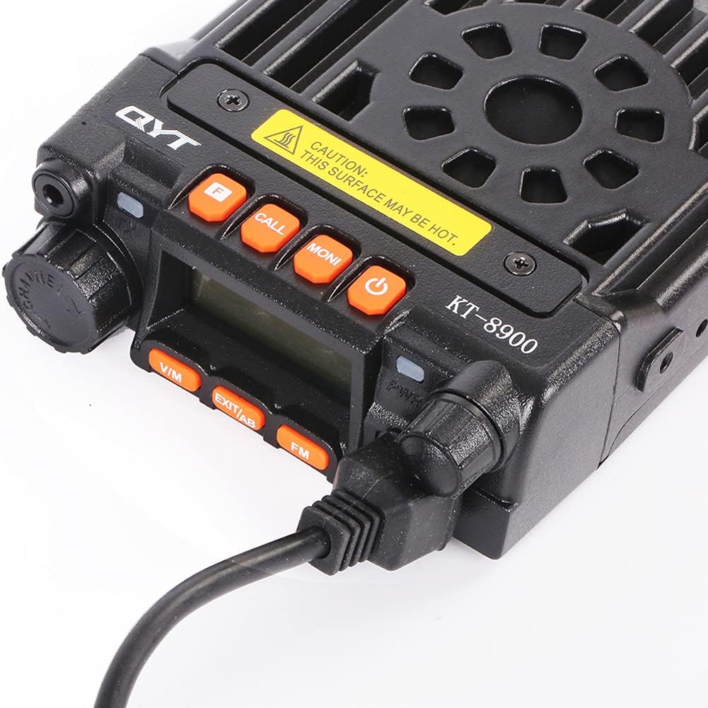 QYT KT-8900 Dual Band 25W Mini Mobile Transceiver VHF UHF Portable Ham Radio with USB Programming Cable