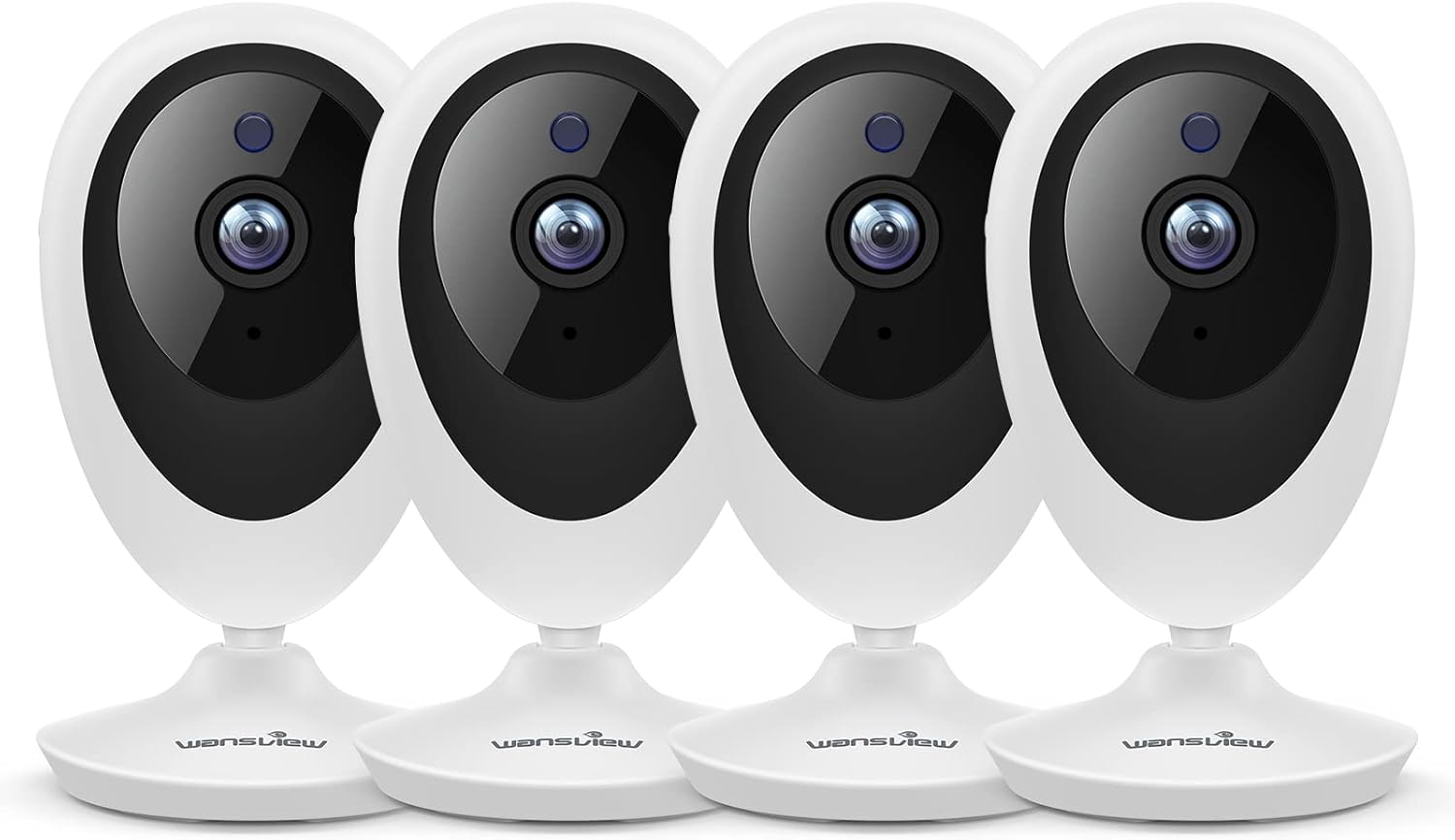 Indoor Security Camera 4pcs, Wansview 1080PHD WiFi Indoor Camera, Baby Camera, Baby Monitor, Pet Camera, with Motion Detection Two-Way Audio Night Vision, Works with Alexa