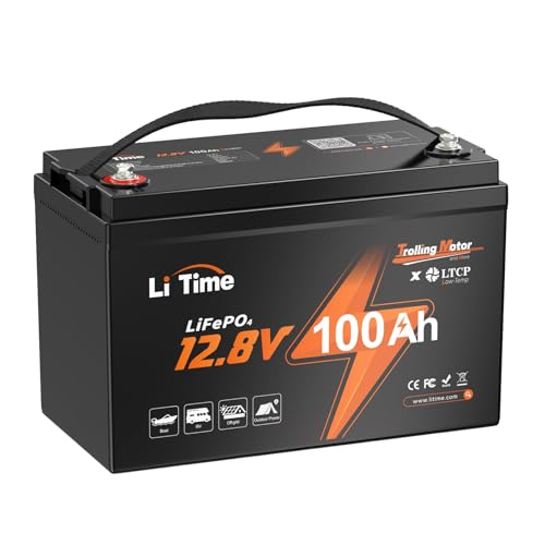 LiTime 12V 100Ah LiFePO4 Battery BCI Group 31 Lithium Battery Built-in 100A BMS, Up to 15000 Deep Cycles, Perfect for RV, Marine, Home Energy Storage
