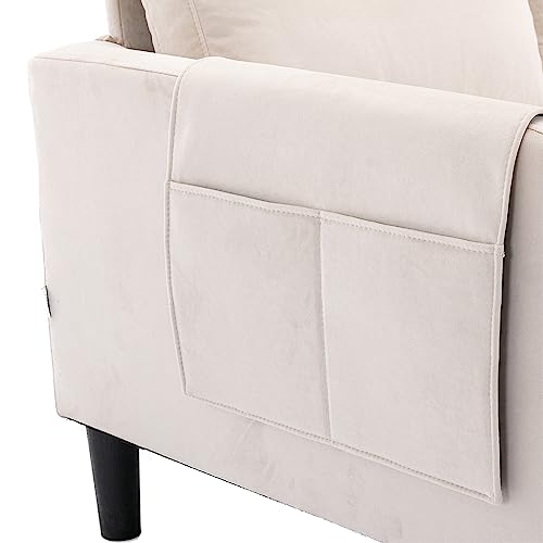 P PURLOVE 3 Seats Sleeper Sectional Sofa with Pull Out Bed,Upholstered L Shape Sofa,Sectional Corner Sofa Couch with Storage Chaise Lounge and Pocket,for Living Room,Small Space