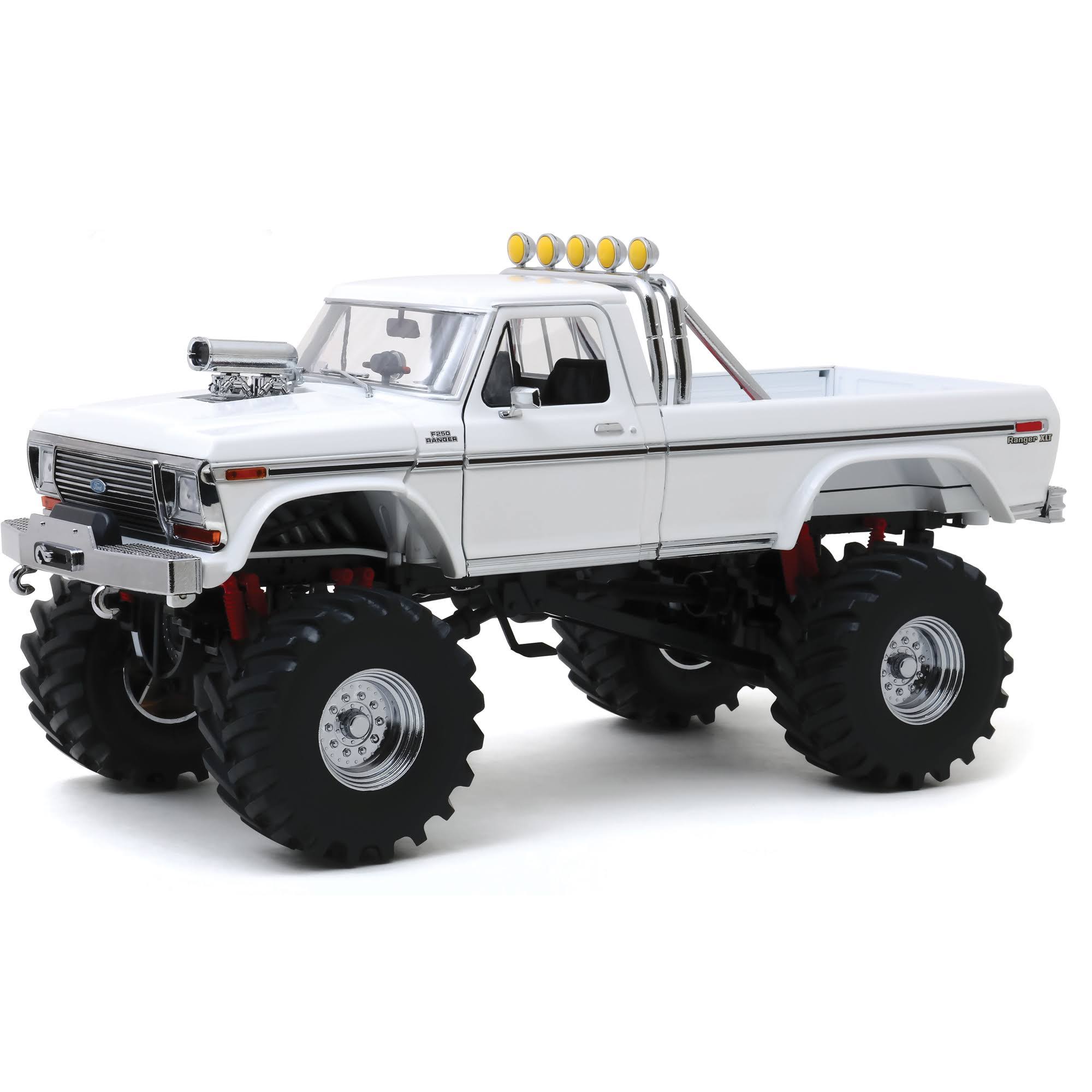 1979 Ford F-250 XLT Monster Truck with 48-Inch Tires White Kings of Crunch Series 1/18 Diecast Model Car by Greenlight