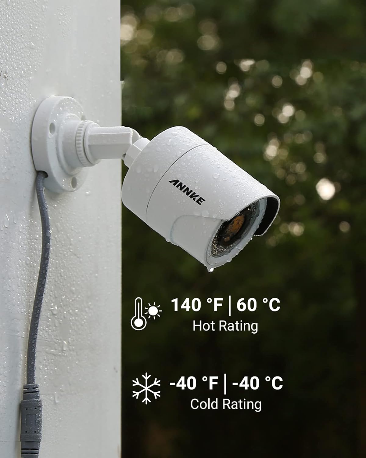 ANNKE 5MP lite Wired Security Camera System, 5-in-1 H.265+ 8CH DVR with 1 TB Hard Drive and (4) 1080p Weatherproof HD-TVI Surveillance Bullet Cameras, 100 ft Night Vision, Instant Email Alert &ndash; E200