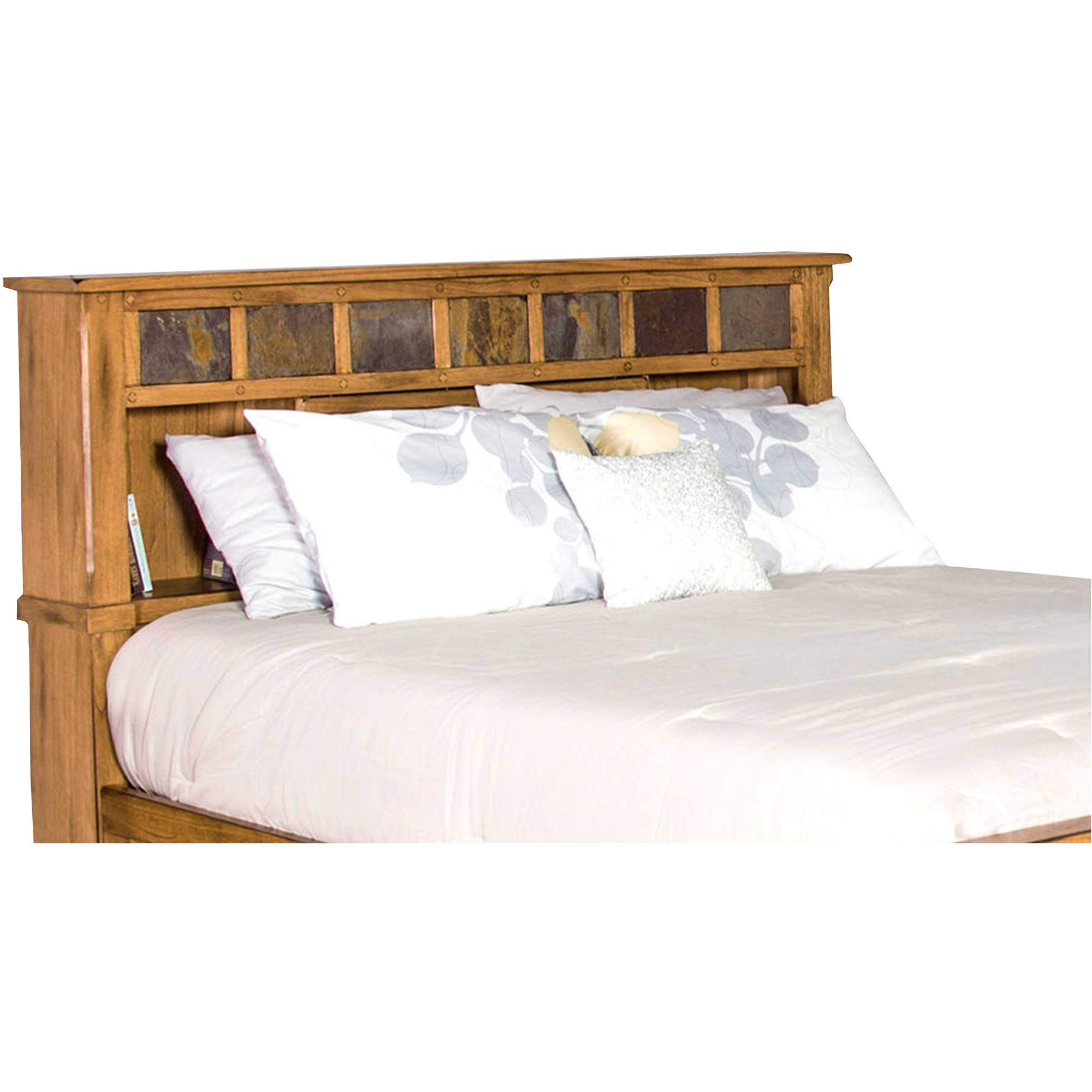 Sunny Designs Sante Fe Rustic Oak King Bookcase Headboard