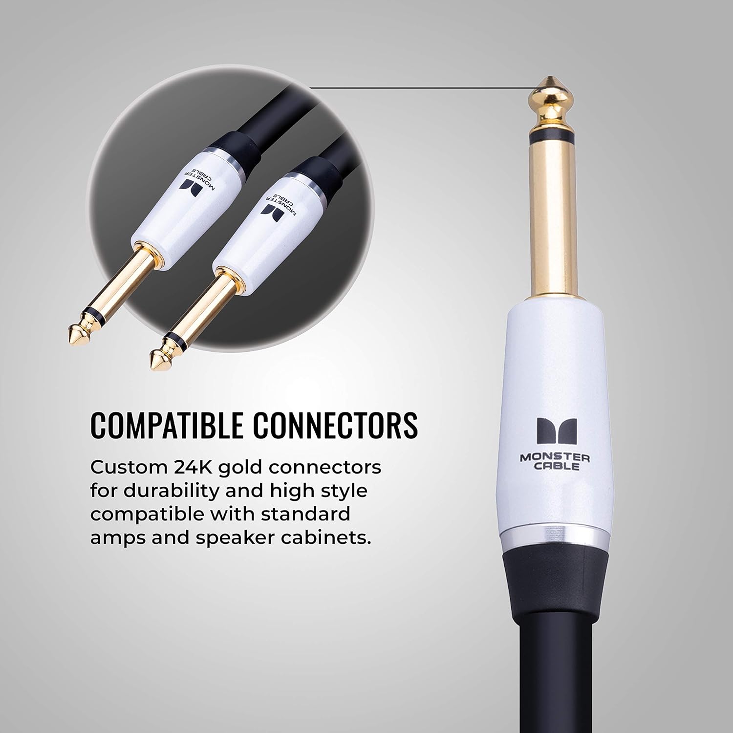 Monster Prolink Studio Pro 2000 Speaker Cable - Straight to Straight - 1/4 Inch Plugs, 12 feet