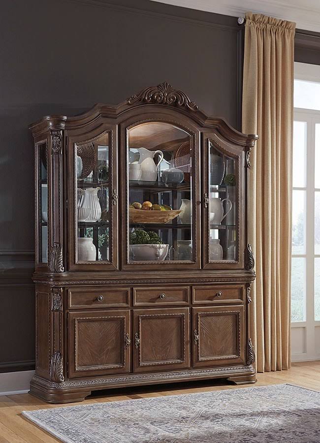 Signature Design by Ashley Charmond Dining Room China, Brown