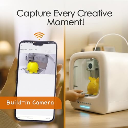 3D Printer for Kids, Beginner 3D Printer with 8 PLA Filament Set, Huge Toy Library & Modify, Wi-Fi & App Control, Create STEM Toys, High Precision, W/ 15+ Mini 3D Design Module, X-Maker Joy