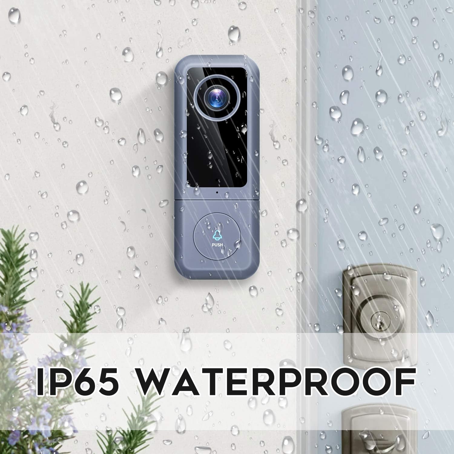 WiFi Video Doorbell Camera, XTU (Wired) Doorbell Camera with Chime, 2K Ultra HD, 2-Way Audio, Night Vision, Easy Installation, Motion Detection (existing doorbell Wiring Required)