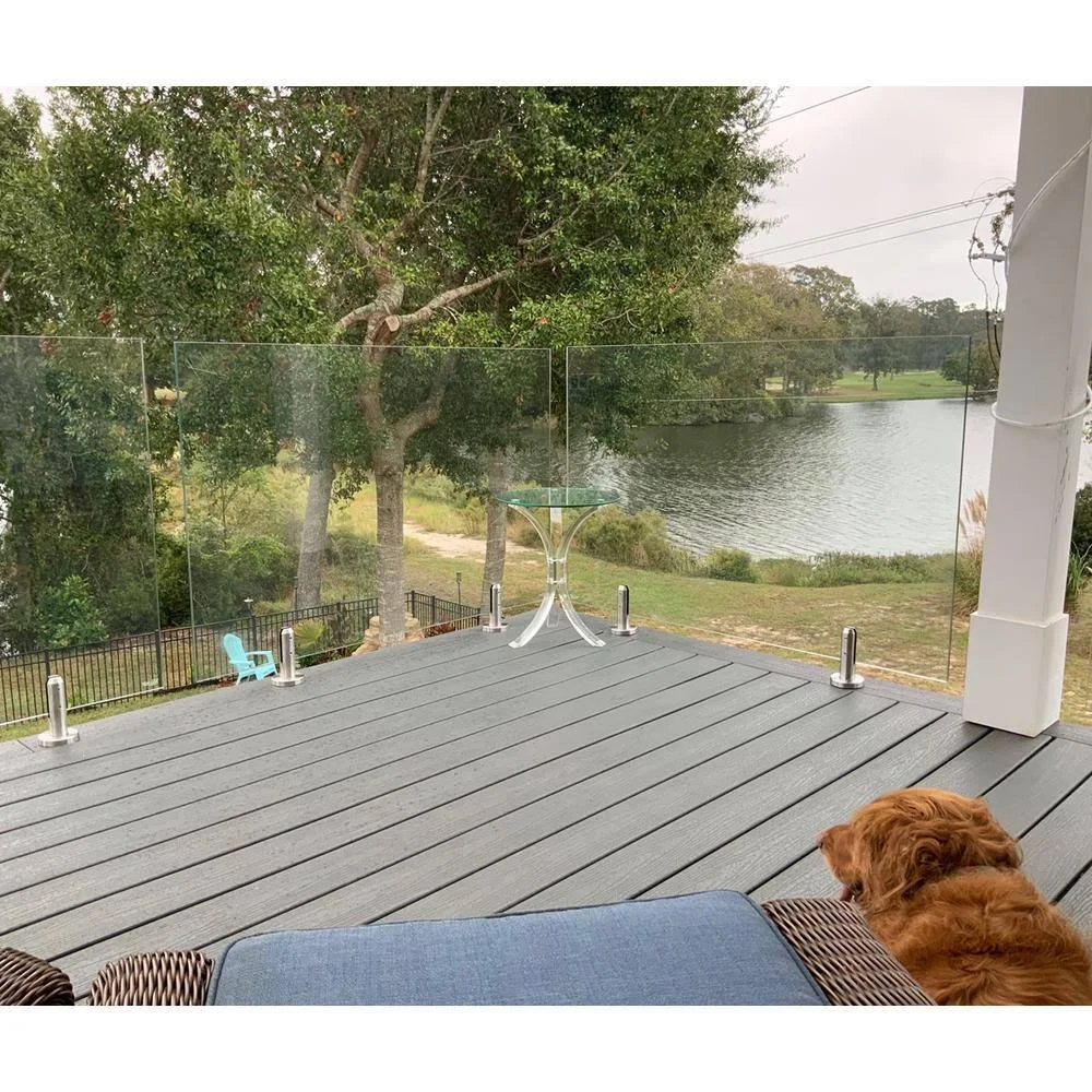 Clearview Glass Railings 60 in. x 39.37 in. Tempered Laminated Hercules Glass Panel with Spigots
