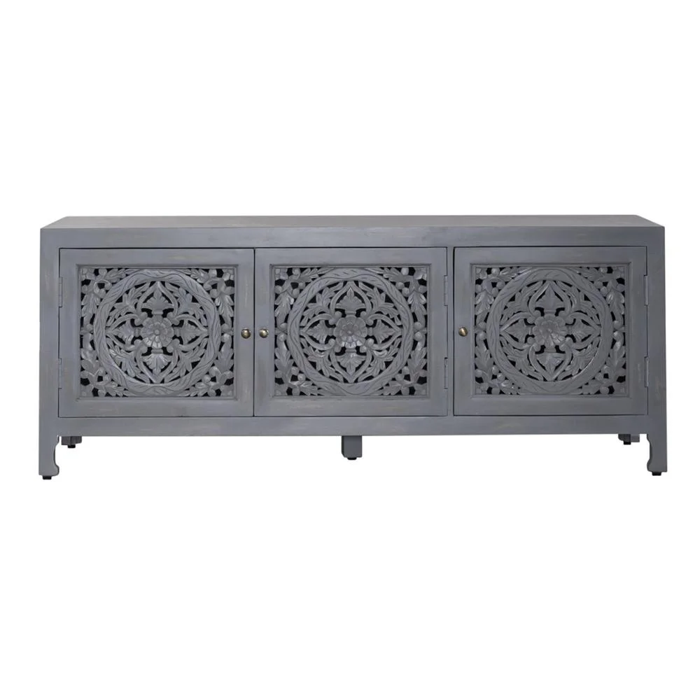 Marisol Multi 65 Inch 3 Door Accent TV Stand