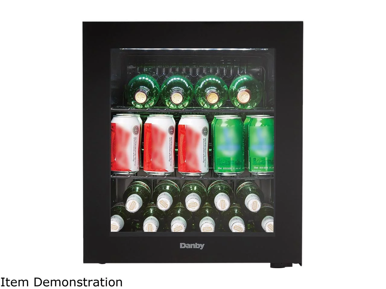 Danby DWC018A1BDB 1.8 Cu. Ft. /16 Bottle Free-Standing Counter-top Design Wine Cooler for Red or White Wine, in Black