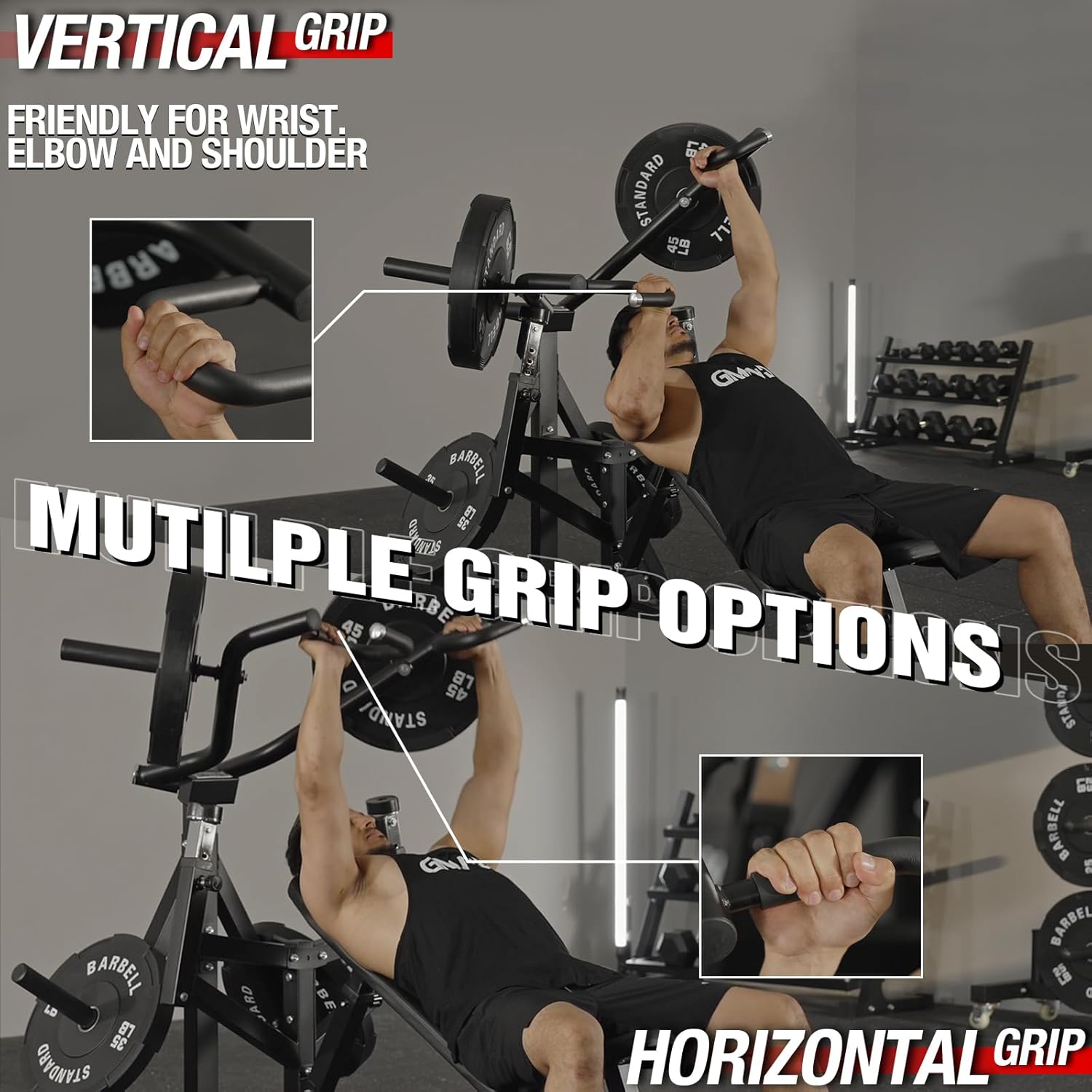 GMWD Chest Press Machine, 1250LBS Bench Press Machine with Independent Converging Arms, 7+5 Adjustable Incline Chest Press Machine for Home Gym, 30° Target Upper Chest, Black