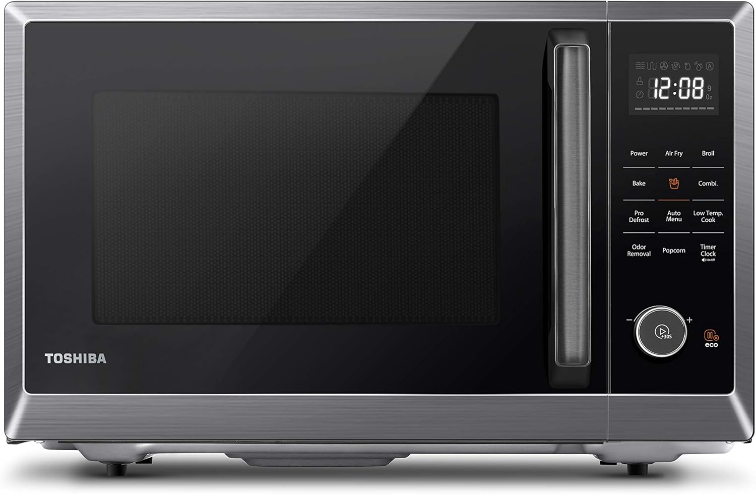 TOSHIBA Air Fryer Combo 8-in-1 Countertop Microwave Oven, Convection, Broil, Odor removal & ML-EM45P(BS) Countertop Microwave Oven with Smart Sensor and Position Memory Turntable