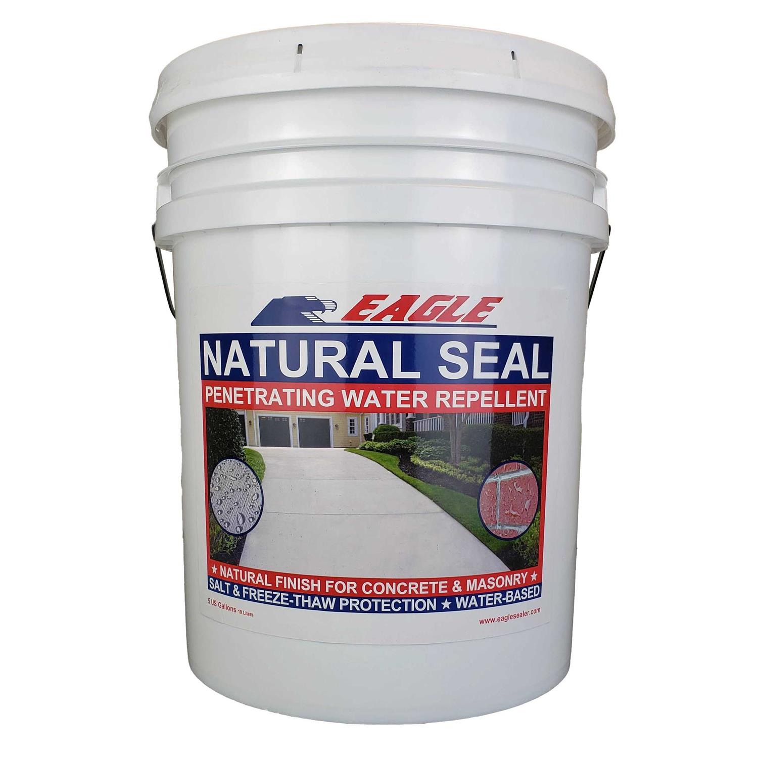 Eagle 5 Gal. Natural Seal Penetrating Clear Water-Based Concrete and Masonry Water Repellant Sealer and Salt Repellant - Shop Hardware Tools Online Store