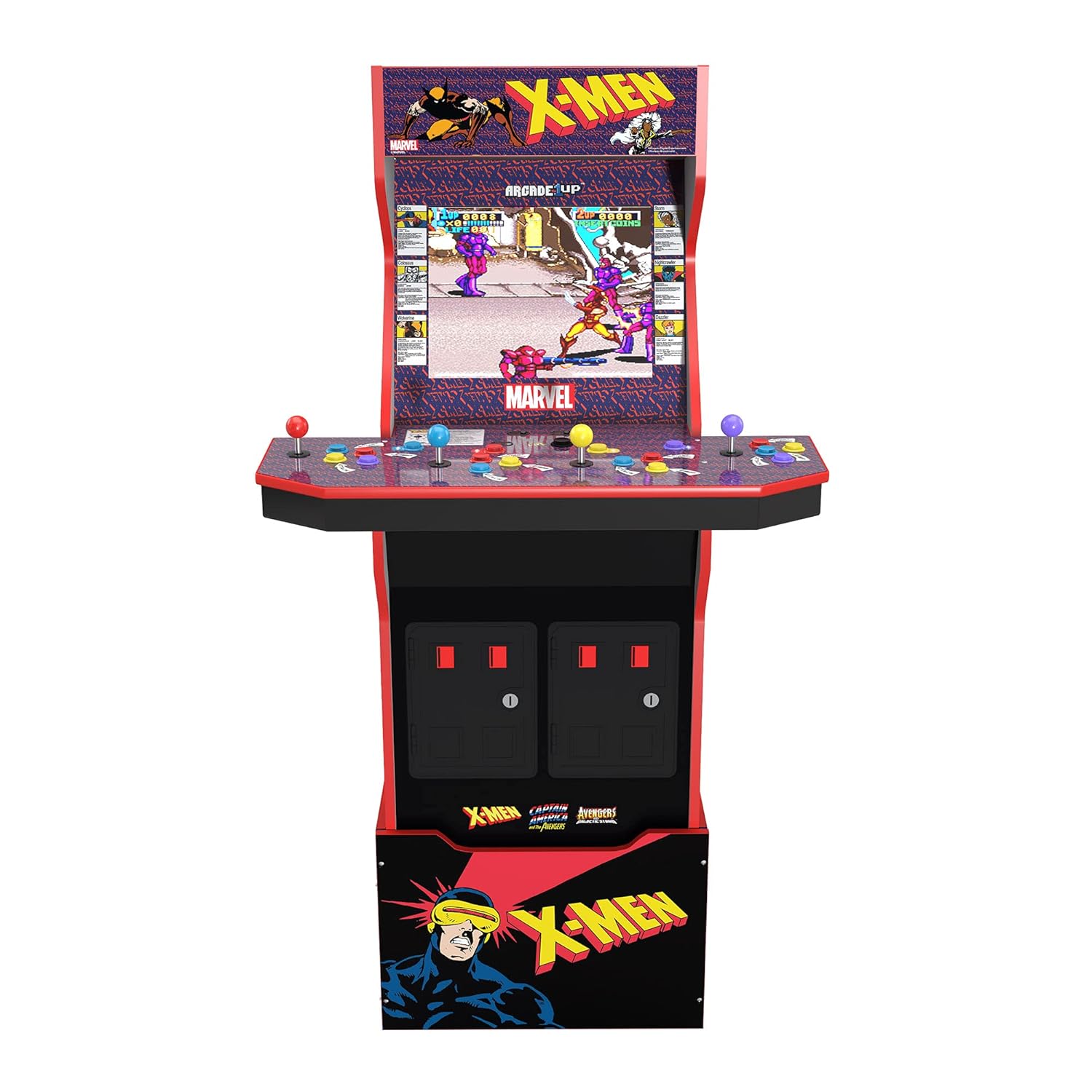 Arcade 1Up Arcade1Up X-Men 4 Player Arcade Machine (with Riser & Stool) - Electronic Games