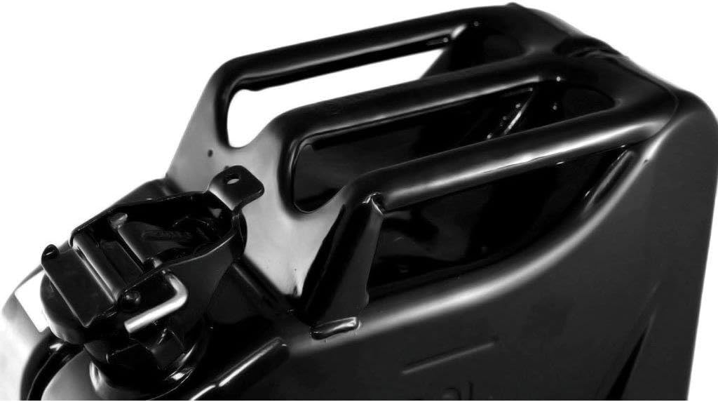 Wavian USA JC0020BVS Authentic NATO Jerry Fuel Can and Spout System Black (20 Litre)