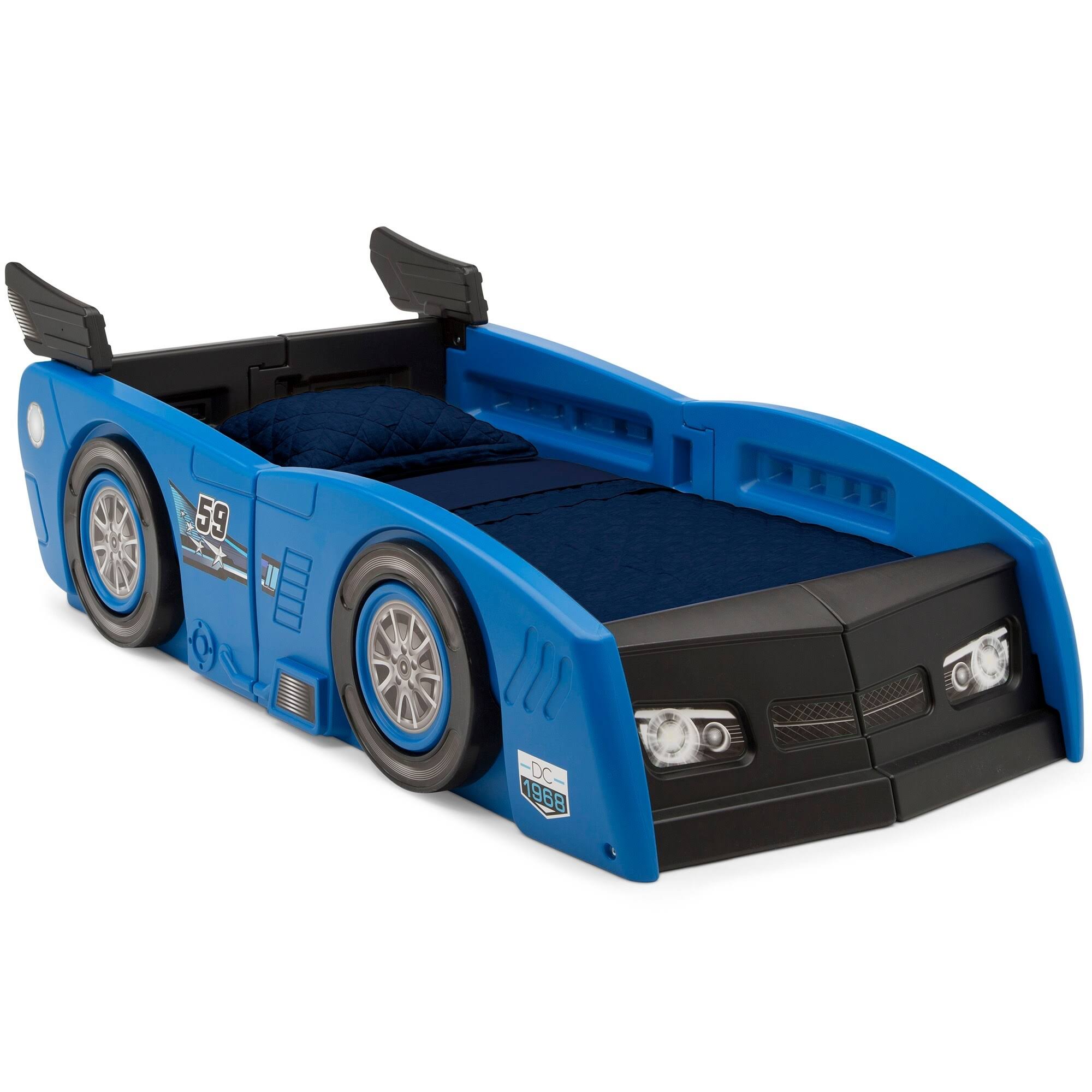 Delta Children Grand Prix Race Car Toddler & Twin Bed (Blue)