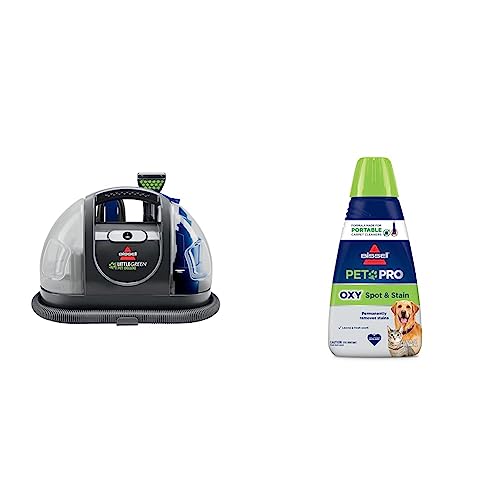 Bissell Little Green Pet Deluxe Portable Carpet Cleaner and Car/Auto Detailer, 3353, Gray/Blue