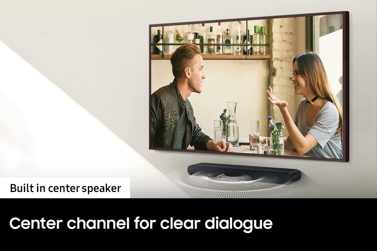 Samsung HW-S50B/ZA 3.0ch All-in-One Soundbar w/Dolby 5.1, DTS Virtual:X, Q Symphony, Built in Center Speaker, Adaptive Sound Lite, Bluetooth Multi Connection, 2022 (Renewed)