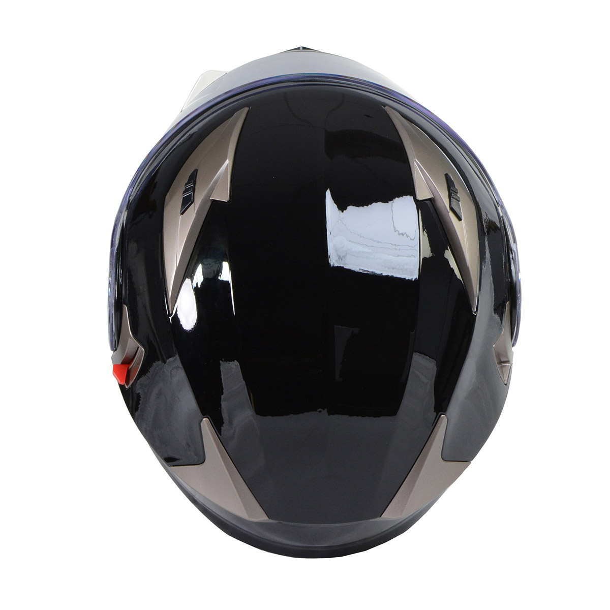 Milwaukee Helmets MPH9806DOT 'Ionized' Gloss Black Advanced Motorcycle Modular Helmet for Men and Women Biker w/ Drop Down Visor Medium