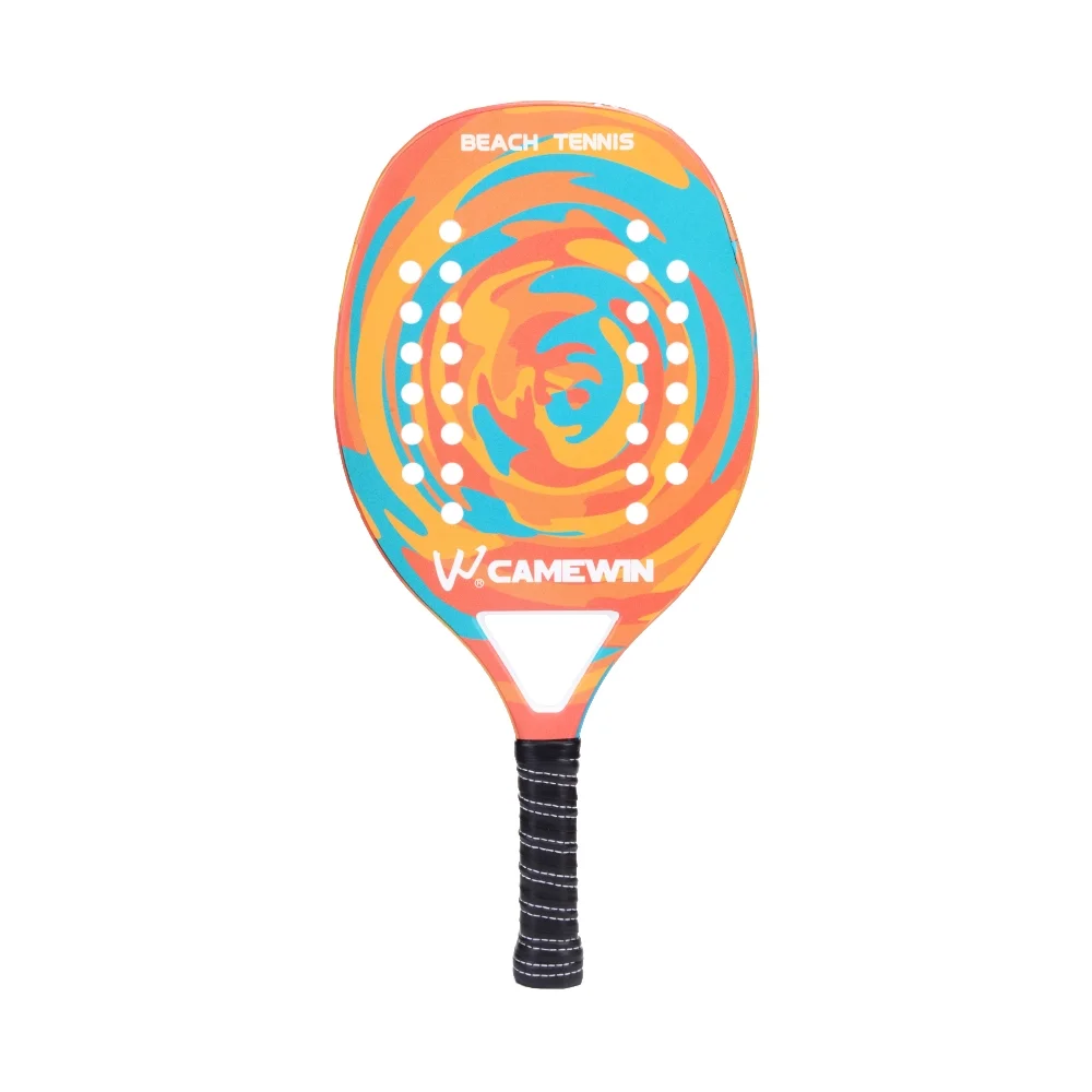 Beach Tennis Racket Carbon Fiber Grit Face EVA Memory Foam Core Beach Tennis Paddle Racket with Cover Bag