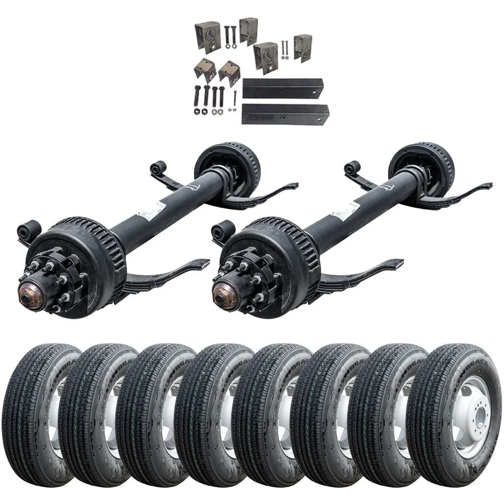 12,000 lb Dexter Tandem Axle TK Trailer Kit - Sprung - 24K Capacity (Original Series), Dual Trailer Kit / 74/47 (3'10) - Curated Treasures Market