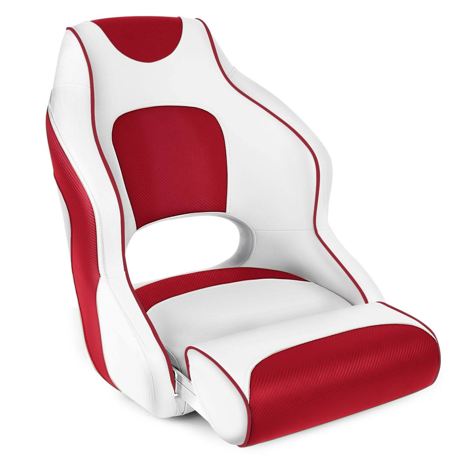 Leader Accessories Two Tone Captain&s Bucket Seat Boat SEAT, Red