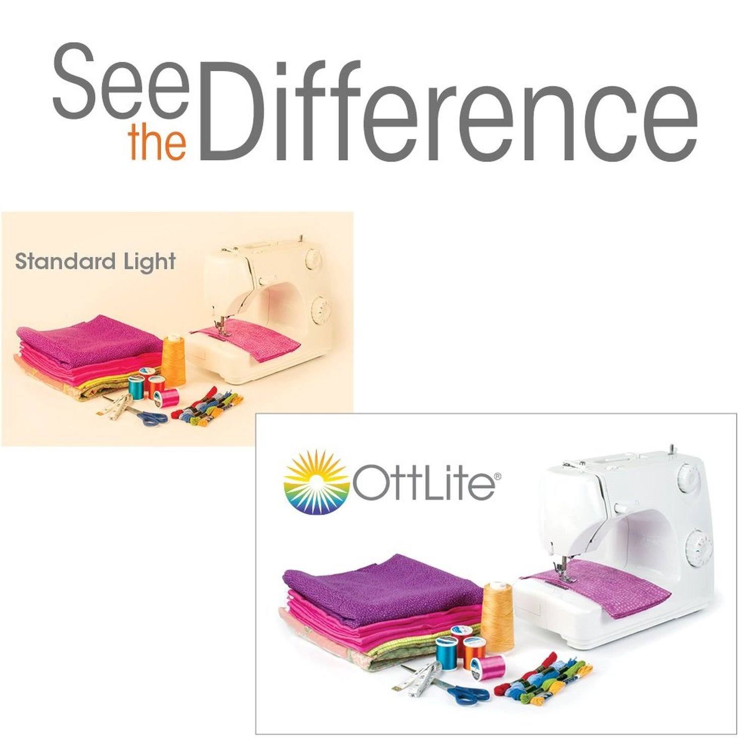 OttLite 2-in-1 LED Magnifier Floor and Table Light - Black