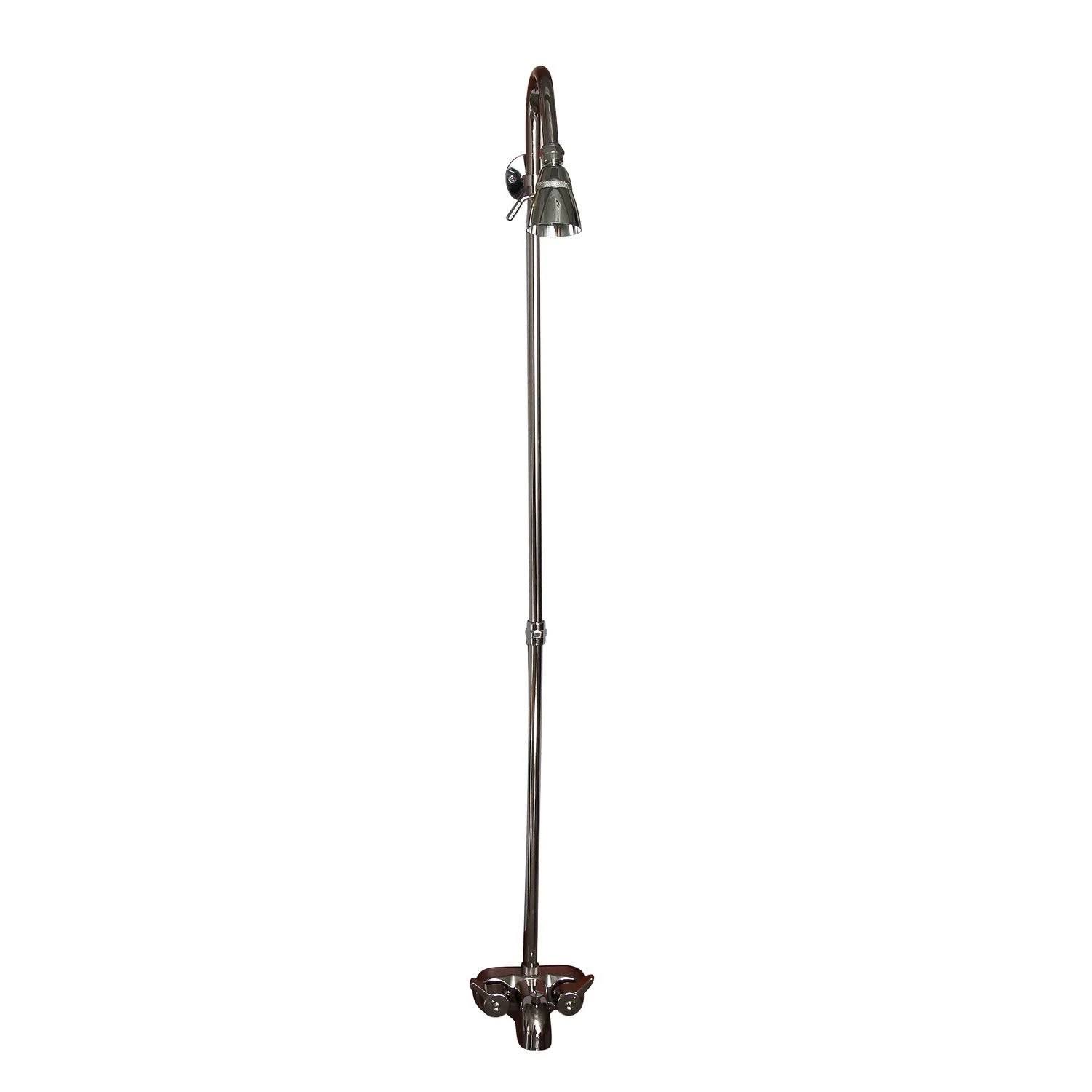 Barclay 4195-PN Diverter Bathcock with Riser and Showerhead Polished